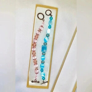 Handmade 🌸 Cute Pink and  Sky-blue Bracelets🌸